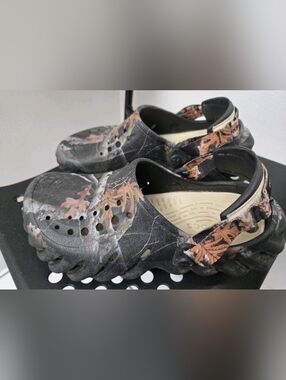 Crocs Echo Realtree Edge Waterproof Black Clog M6 W8